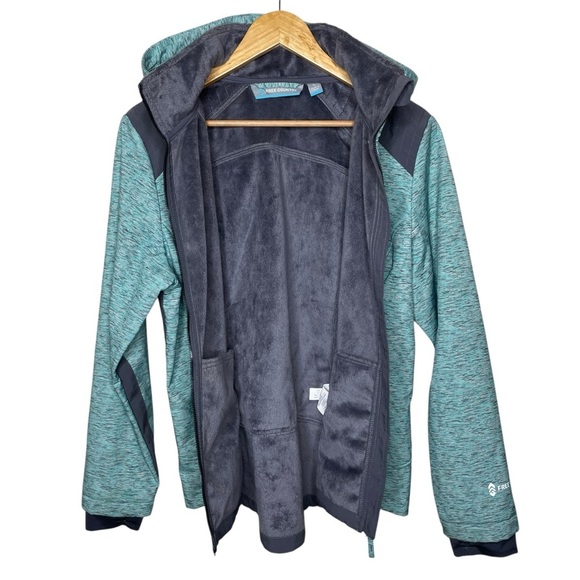Free Country Soft Shell Teddy Lined Hooded Jacket Large - Picture 14 of 15